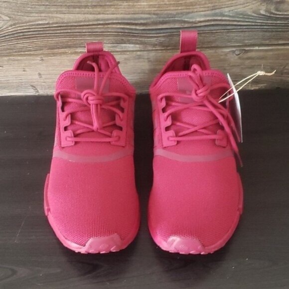 New Adidas NMD R1 Burgundy Red Womens Sneakers Size 7 Lightweight Walking Casual - Picture 4 of 10